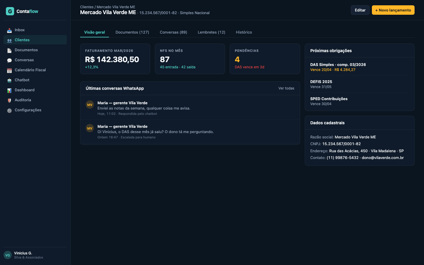 Visão 360 do cliente